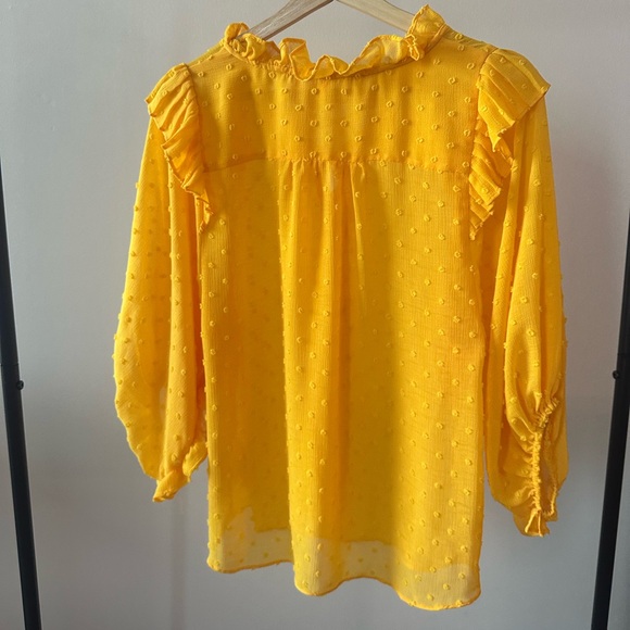 Anthropologie Haida Peasant Mango Ruffle Blouse - Picture 4 of 7